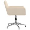 vidaXL Silla de comedor giratoria tela color crema