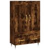 vidaXL Aparador alto madera de ingenier&iacute;a roble ahumado 69,5x31x115 cm