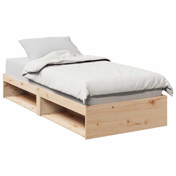 vidaXL Sof&aacute; cama sin colch&oacute;n madera maciza de pino 90x200 cm