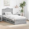 vidaXL Estructura de cama Gris Sonoma 75 x 190 cm Madera Ingenieril