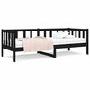 vidaXL Sof&aacute; cama sin colch&oacute;n madera maciza de pino negro 90x190 cm