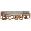 vidaXL Conjunto de sof&aacute;s de exterior 8 pcs Gris Natural y Claro