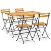 vidaXL Set de comedor de jard&iacute;n plegable 5 pzas madera maciza acacia
