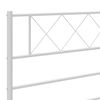 vidaXL Estructura cama sin colch&oacute;n con estribo metal blanco 183x213 cm