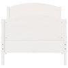 vidaXL Estructura de cama sin colch&oacute;n madera de pino blanca 90x200 cm