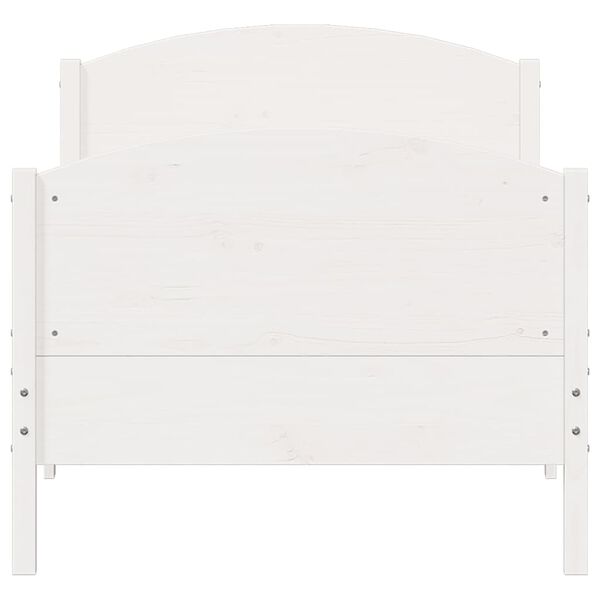 vidaXL Estructura de cama sin colch&oacute;n madera de pino blanca 90x200 cm