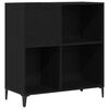 vidaXL Mueble para discos de vinilo Roble Negro 84,5 x 38 x 89 cm