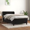 vidaXL Cama box spring con colch&oacute;n terciopelo negro 90x200 cm