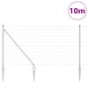 vidaXL Valla con Poste Plateado 1 x 10 m Acero
