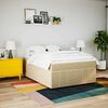 vidaXL Cama box spring con colch&oacute;n tela color crema 140x190 cm