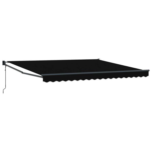 vidaXL Toldo Retr&aacute;ctil Negro 400 x 300 cm Poli&eacute;ster