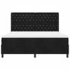 vidaXL Cama con Box Spring LED y Colch&oacute;n Negro 180 x 200 cm Terciopelo