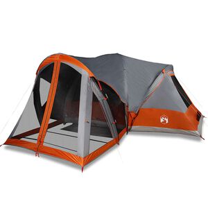 vidaXL Tienda familiar tipi para 8 personas impermeable gris naranja