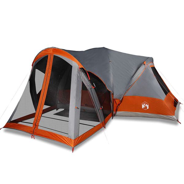vidaXL Tienda familiar tipi para 8 personas impermeable gris naranja