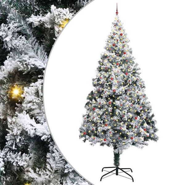 vidaXL Árbol de Navidad Artificial Preiluminado con Juego de Bolas