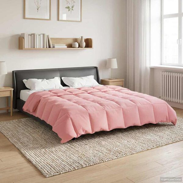 vidaXL Edred&oacute;n de Verano Acolchado Rosa 220 x 240 cm Microfibra