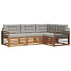 vidaXL Conjunto de sof&aacute;s de exterior 4 pcs Gris Natural y Claro