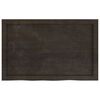 vidaXL Tablero mesa madera roble tratada marrón oscuro 80x50x(2-4) cm