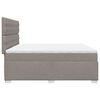 vidaXL Cama box spring con colch&oacute;n tela gris taupe 200x200 cm