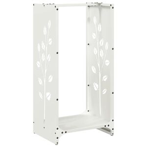 vidaXL Le&ntilde;ero blanco 40x30x80 cm Acero laminado en fr&iacute;o