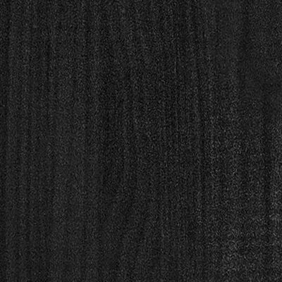 vidaXL Jardinera de madera maciza de pino negro 70x31x70 cm