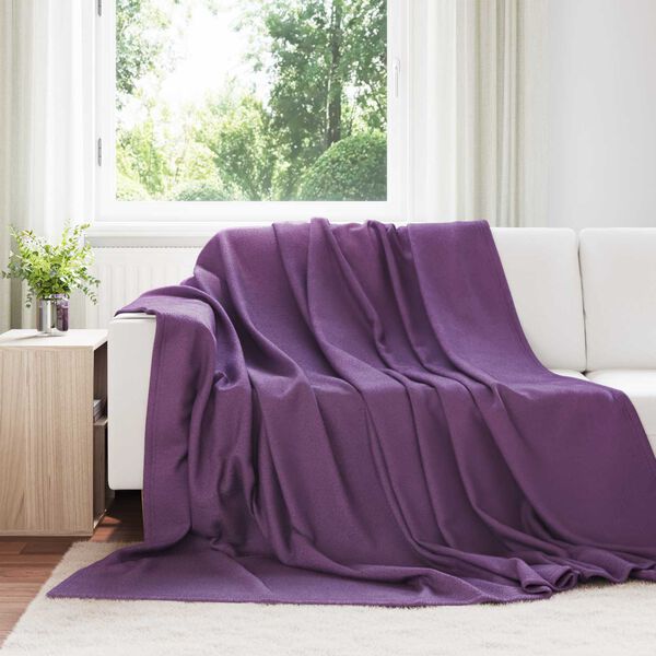 vidaXL Mantitas de Sof&aacute; 24 pcs Morado 270 x 240 cm Lana