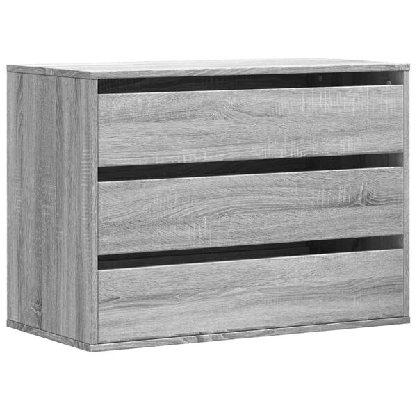 vidaXL Cajonera de esquina madera ingenier&iacute;a gris Sonoma 80x41x58 cm