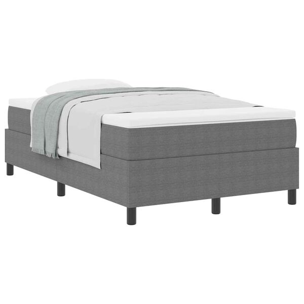 vidaXL Cama tipo Box Spring Gris claro y . 120 x 190 cm Tela de Pana