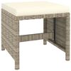 vidaXL Set comedor de jard&iacute;n 6 piezas y cojines rat&aacute;n sint&eacute;tico beige