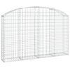 vidaXL Cesta gaviones forma arco hierro galvanizado 200x30x120/140 cm