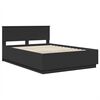 vidaXL Estructura de cama Negro 150 x 200 cm Madera de ingenier&iacute;a