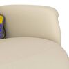 vidaXL Sill&oacute;n reclinable masaje con reposapi&eacute;s cuero sint&eacute;tico crema