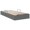 vidaXL Cama con almacenamiento Gris oscuro 90 x 190 cm tela