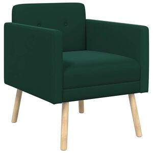 vidaXL Sill&oacute;n decorativo Verde oscuro Terciopelo
