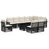 vidaXL Conjunto de sof&aacute;s de jard&iacute;n 11 uds. Negro y Blanco Crema