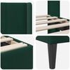 vidaXL Estructura de cama Verde oscuro 80 x 200 cm Terciopelo