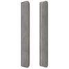 vidaXL Cabecero con orejas de terciopelo gris claro 103x16x118/128 cm