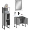 vidaXL Set de muebles de ba&ntilde;o 3 pzas madera contrachapada gris sonoma
