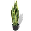 vidaXL Planta sansevieria artificial con macetero 65 cm verde