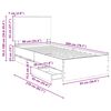 vidaXL Estructura de cama Roble ahumado 90 x 200 cm Madera Ingenieril