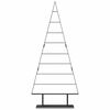 vidaXL &Aacute;rbol de Navidad de metal con soporte Negro 180 cm Acero