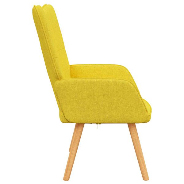 vidaXL Sillón de relax de tela amarillo mostaza