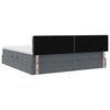 vidaXL Cama con almacenamiento y LED con LED Gris oscuro 200 x 200 cm
