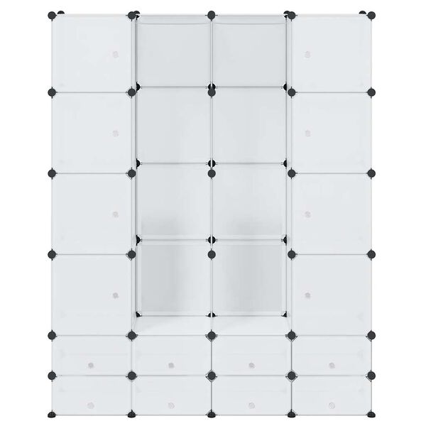 vidaXL Armario modular con 18 compartimentos blanco 37x146x180,5 cm