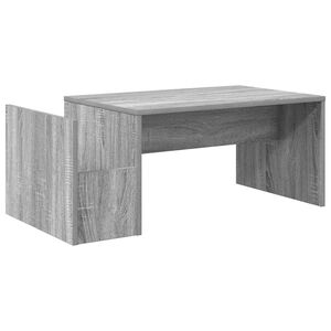 vidaXL Mesa de Caf&eacute; Gris Sonoma 90 x 45 x 35 cm Madera de ingenier&iacute;a