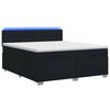 vidaXL Cama con Base Tapizada, Colch&oacute;n y Luz LED Negro 140 x 190 cm