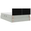 vidaXL Cama con almacenamiento y LED Gris Claro 140 x 200 cm