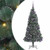 vidaXL &Aacute;rbol de Navidad artificial preiluminado con set de bolas Verde