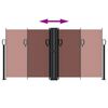 vidaXL Toldo lateral retr&aacute;ctil marr&oacute;n 120x1000 cm
