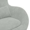 vidaXL Sill&oacute;n huevo Gris Claro 63 x 73 x 90 cm Terciopelo